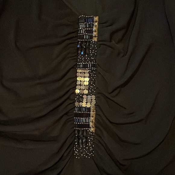 Liz Claiborne black ruched dress. - Picture 2 of 4